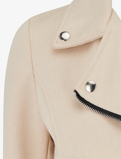 Veste en suédine style perfecto - Beige - 3