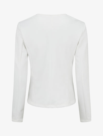 Veste en suédine zippée - Blanc - 2