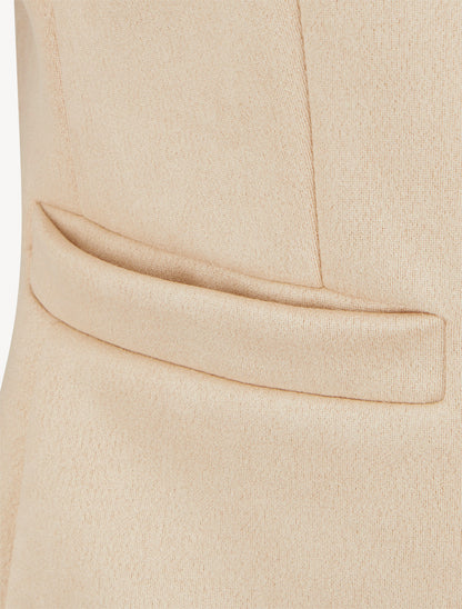 Veste en suédine zippée - Beige clair - 3