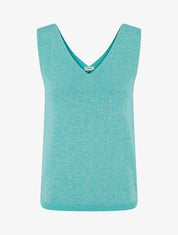 Top sans manches irisé - Turquoise - 1