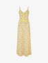 Robe longue fleurie à dos élastiqué - Jaune - 1