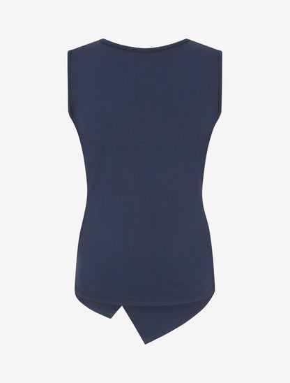 Top uni sans manches à anneau - Marine - 2