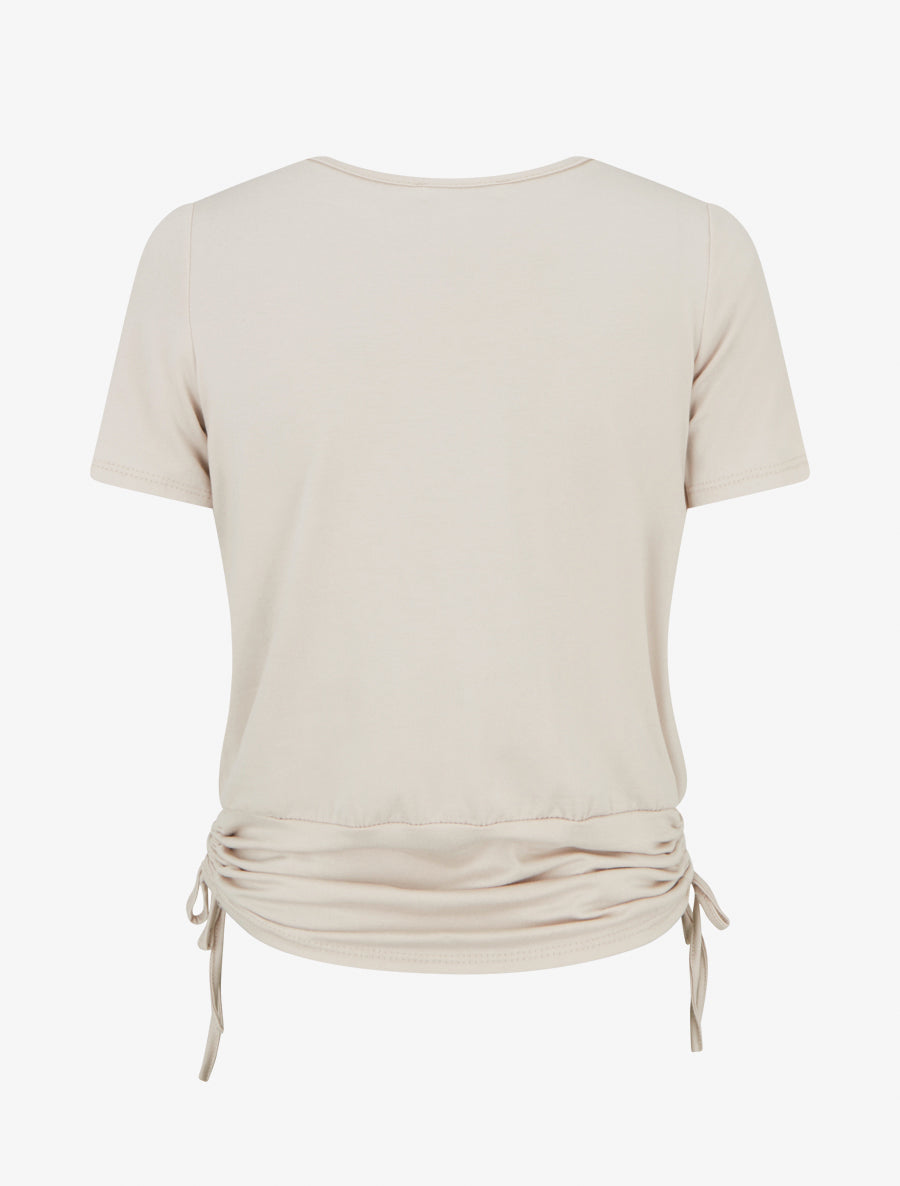 Top effet superposé à chaînes - Beige - 2