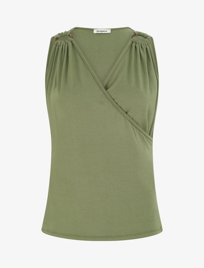 Top classique cache-coeur - Kaki - 1