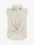 Top fluide effet noué - Beige - 1