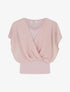 Top uni à manches volantées - Vieux rose - 1