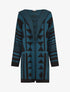 Gilet imprimé aztèque - Bleu pétrole - 1