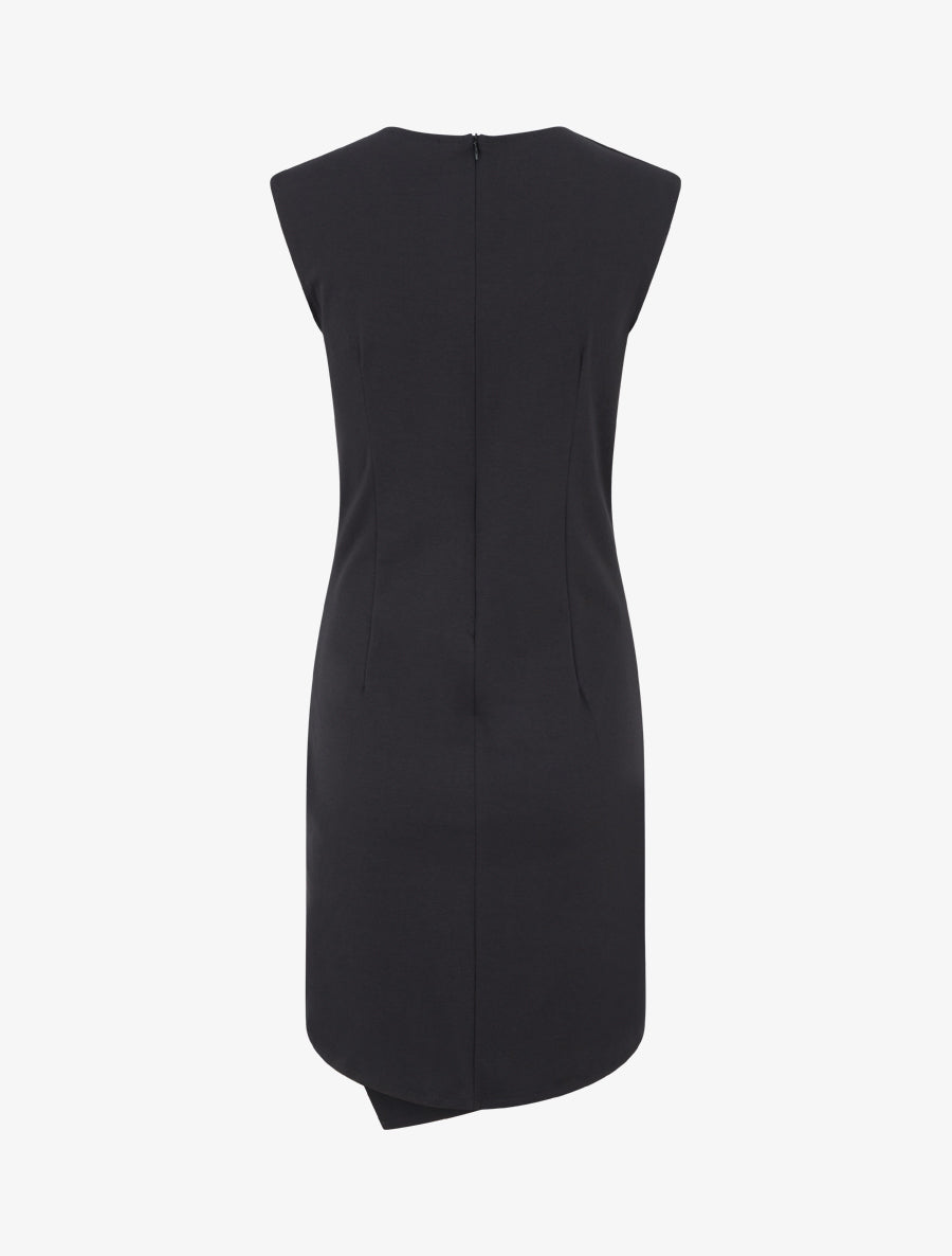 Robe sans manches unie style portefeuille - Noir - 2