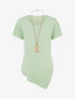 Top manches courtes à bords asymétriques - Vert d&