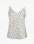 Caraco imprimé coeurs à dentelle au dos - Blanc - 1