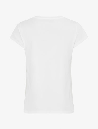 T-shirt à strass et fleurs - Blanc - 2