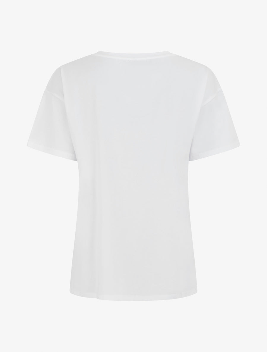 T-shirt manches courtes à message - Blanc - 2