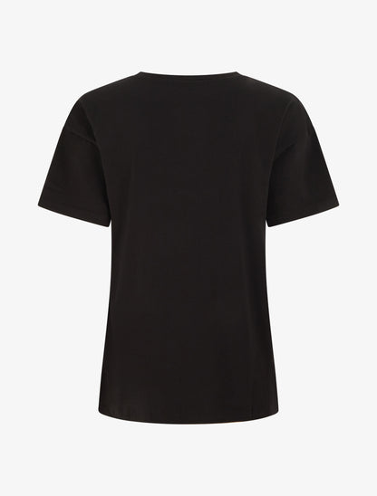 T-shirt imprimé fruits et strass - Noir - 2