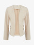 Veste en suédine à poches décoratives zippées - Beige - 1
