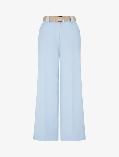 Pantalon ample à motif rayé - Bleu ciel - 1