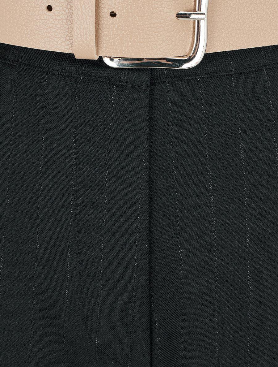 Pantalon à fines rayures irisées - Noir - 3