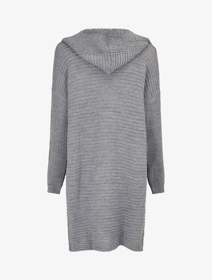 Gilet en maille à capuche - Gris - 2