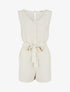 Combishort boutonné sans manches - Beige - 1