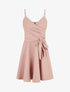 Robe patineuse unie à fines bretelles - Rose - 1