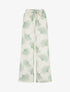 Pantalon fluide imprimé ginko - Kaki - 1