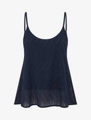 Caraco uni et texturé - Bleu nuit - 1