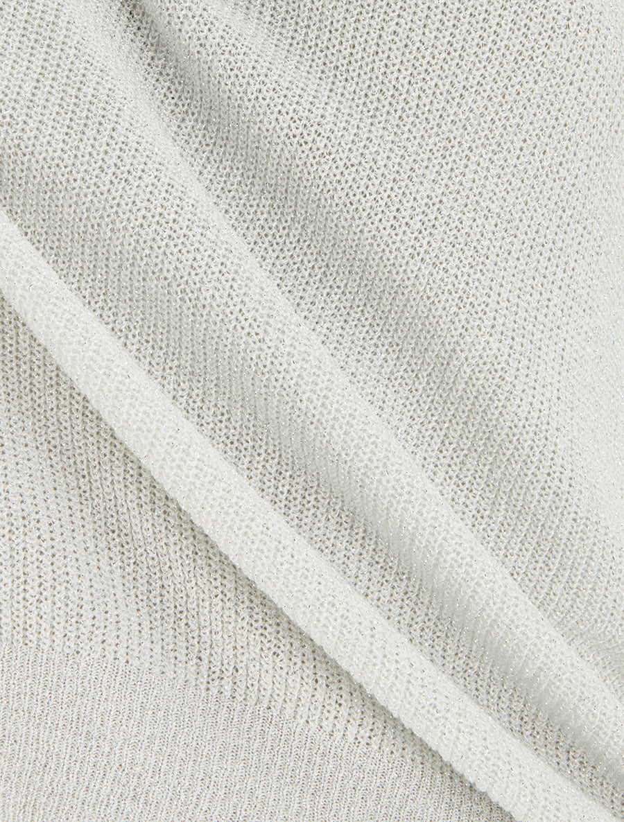 Top sans manches à maille fine irisée - Blanc - 3