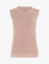 Top sans manches à maille fine irisée - Rose - 1