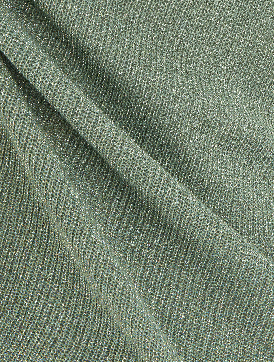Débardeur en fine maille à détail irisé - Kaki - 3