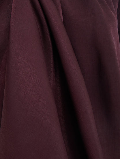 Blouse satinée à poignets élastiqués - Prune - 3