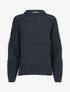 Pull à bandes en reliefs - Marine - 1