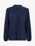 Blouse satinée à poignets élastiqués - Marine - 1