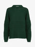 Pull à bandes en reliefs - Vert - 1