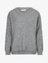 Pull ample à manches ajourées - Gris chiné - 4