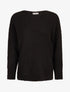 Pull dolman en grosse maille côtelée - Noir - 1