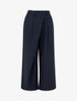 Pantalon uni droit à fermeture sur le côté - Marine - 1