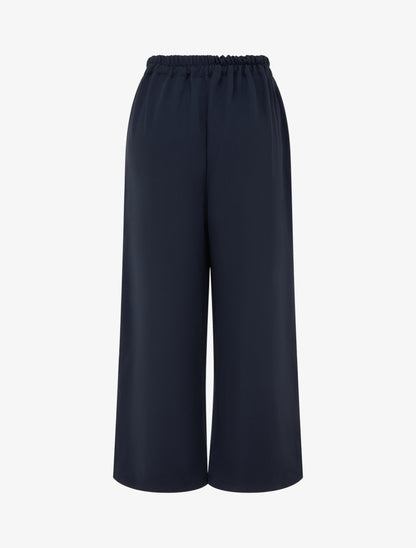 Pantalon uni droit à fermeture sur le côté - Marine - 2