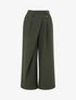 Pantalon uni droit à fermeture sur le côté - Kaki - 1