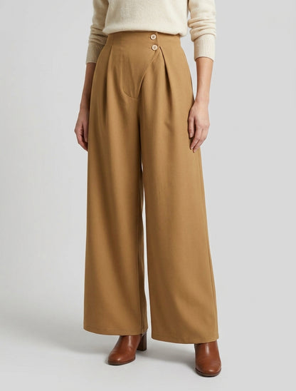 Pantaloni a tinta unita con vita elasticizzata - Chameau