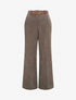 Pantalon élastiqué effet velours - Taupe - 1