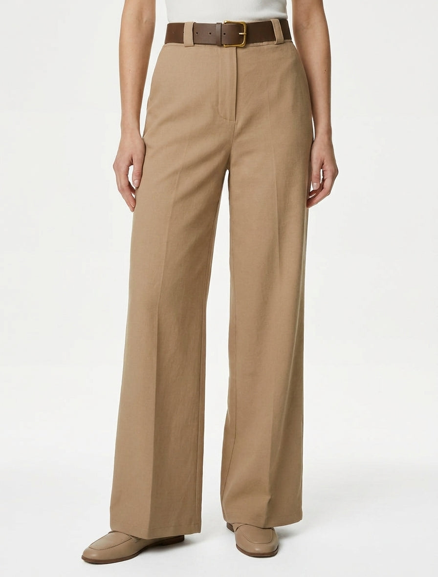Pantaloni elasticizzati a gamba ampia - Chameau