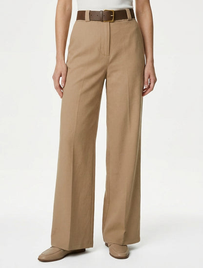 Pantaloni elasticizzati a gamba ampia - Chameau