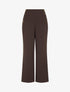 Pantalon uni à fermeture sur les côtés - Marron - 1