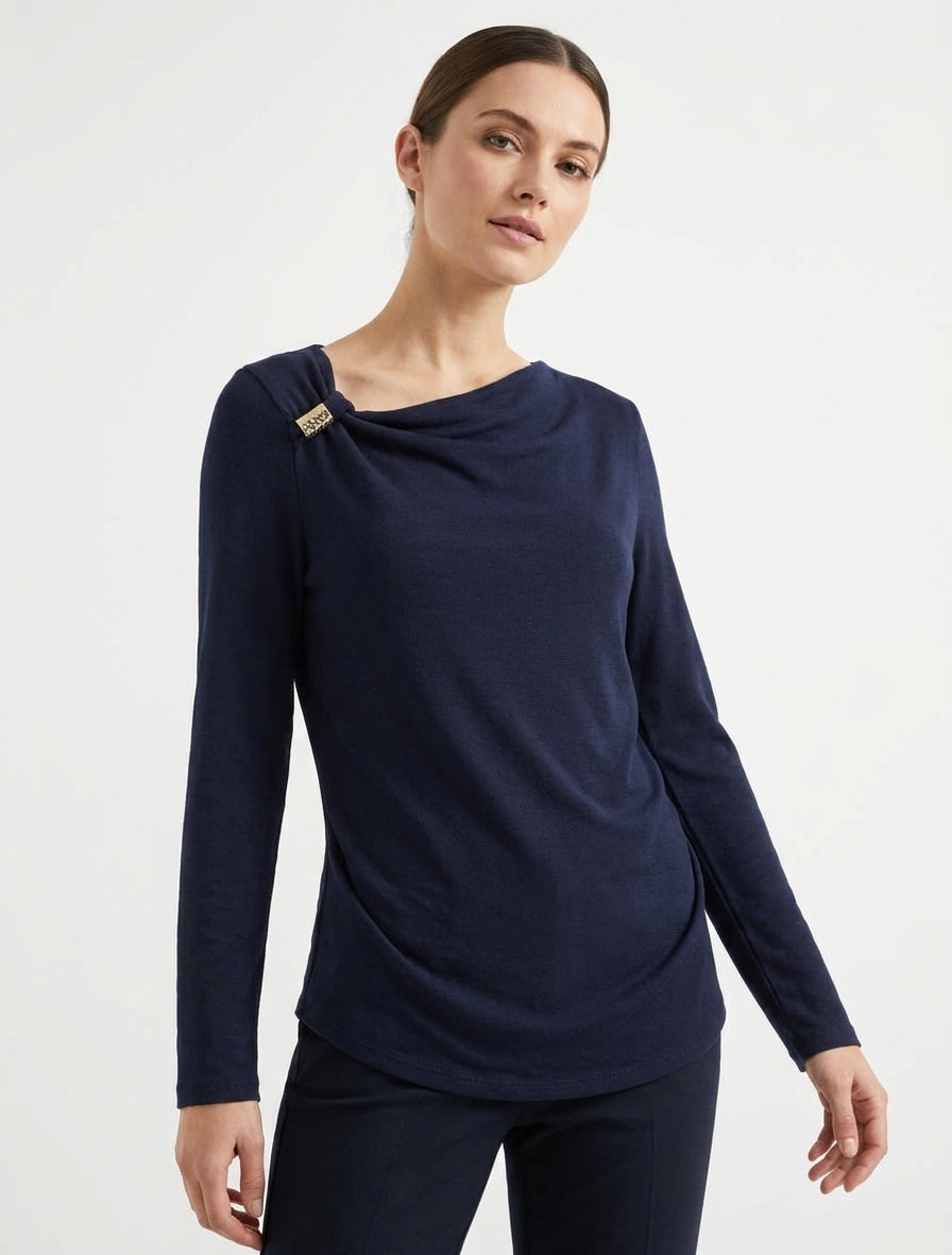 Maglione leggero con inserto gioiello - Marina