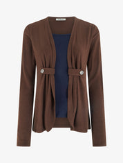 Pull style gilet en trompe l&