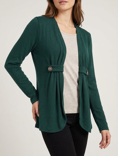 Maglione stile gilet con bottoni trompe-l&