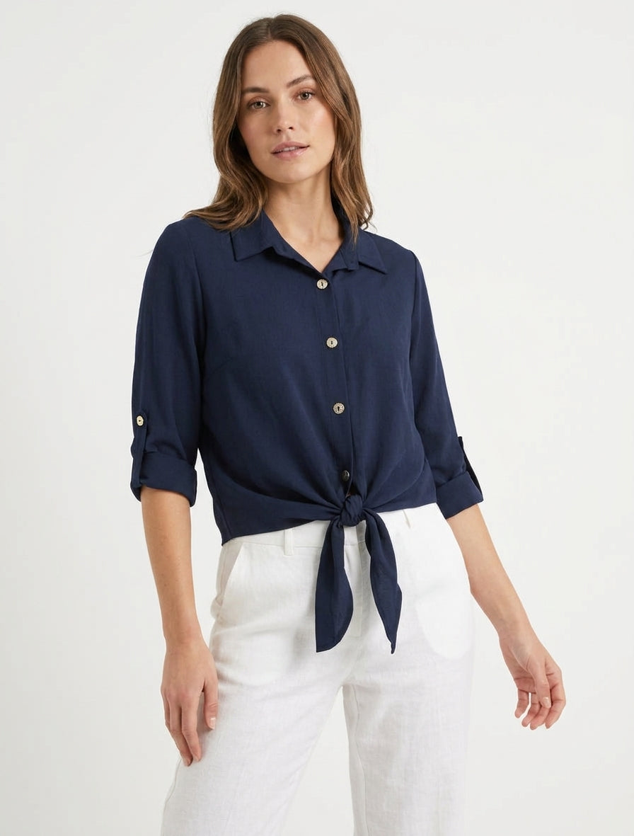 Camicia semplice da annodare - Marina