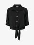Chemise unie à nouer - Noir - 1