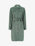 Robe chemise unie à nouer - Kaki - 1