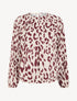 Blouse imprimé vache à col rond - Bordeaux - 1