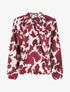 Blouse satiné imprimé vache - Lie de vin - 1